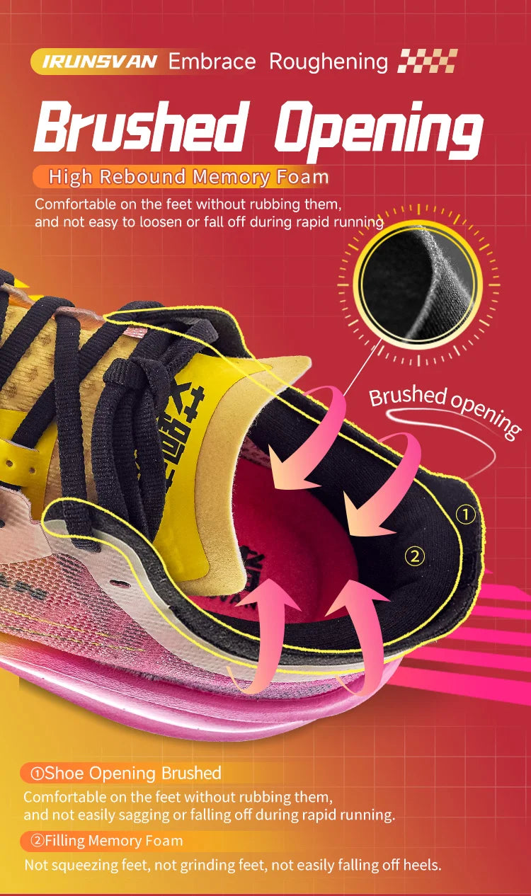 IRUNSVAN Original Carbon Plate Marathon Running Shoes Men Professional Stable Support Shock-Relief Ultra-Light Rebound Sneakers
