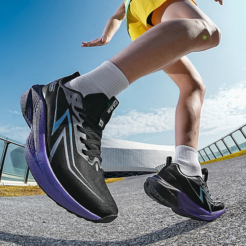 Running Shoes Carbon Plate Specialty Marathon Men's Sports Mesh Breathable Lightweight Women's Athletic Non-Skid Sneakers