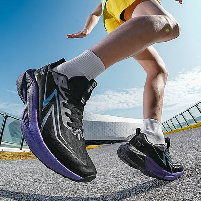 Running Shoes Carbon Plate Specialty Marathon Men's Sports Mesh Breathable Lightweight Women's Athletic Non-Skid Sneakers