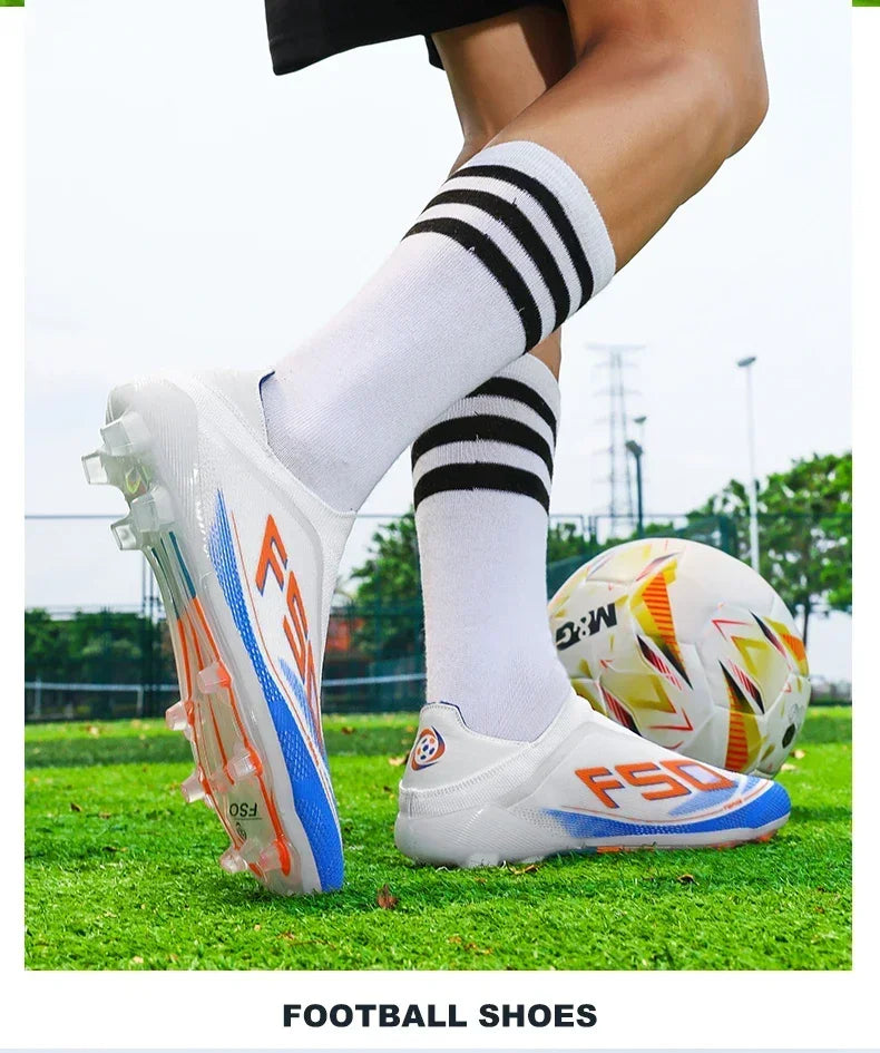 Neue Fußballschuhe für Herren, Bestseller-Rasenschuhe, hochwertige Outdoor-Fußballschuhe für Spiele, rutschfeste Jungen-Sneaker, High-Top, leicht