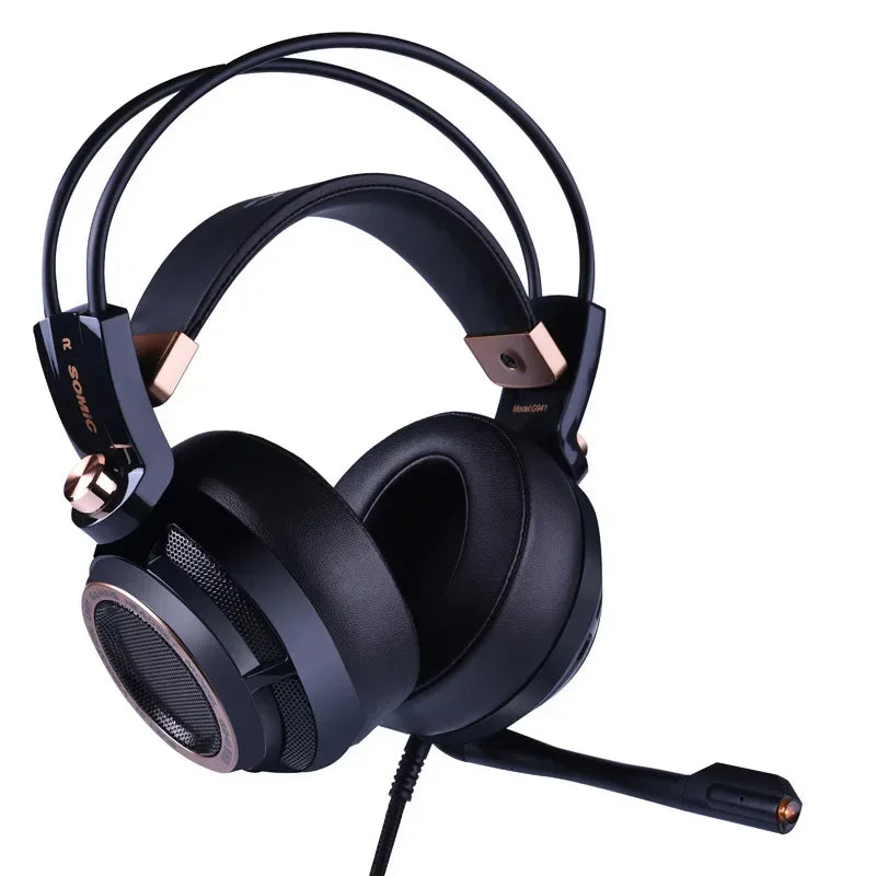 Somic G941 Wired Headphones Gamer Headphone Denoise Gaming Headphone Custom With Microphone Headsets 7.1 Stereo Sound Headset