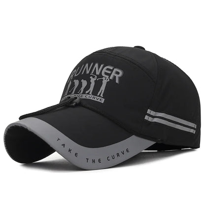 Men's Peaked Cap Adjustable Breathable Sports Cap Long Brim Sunscreen Baseball Cap For Men Fashion Boy Snapback Hat Caps