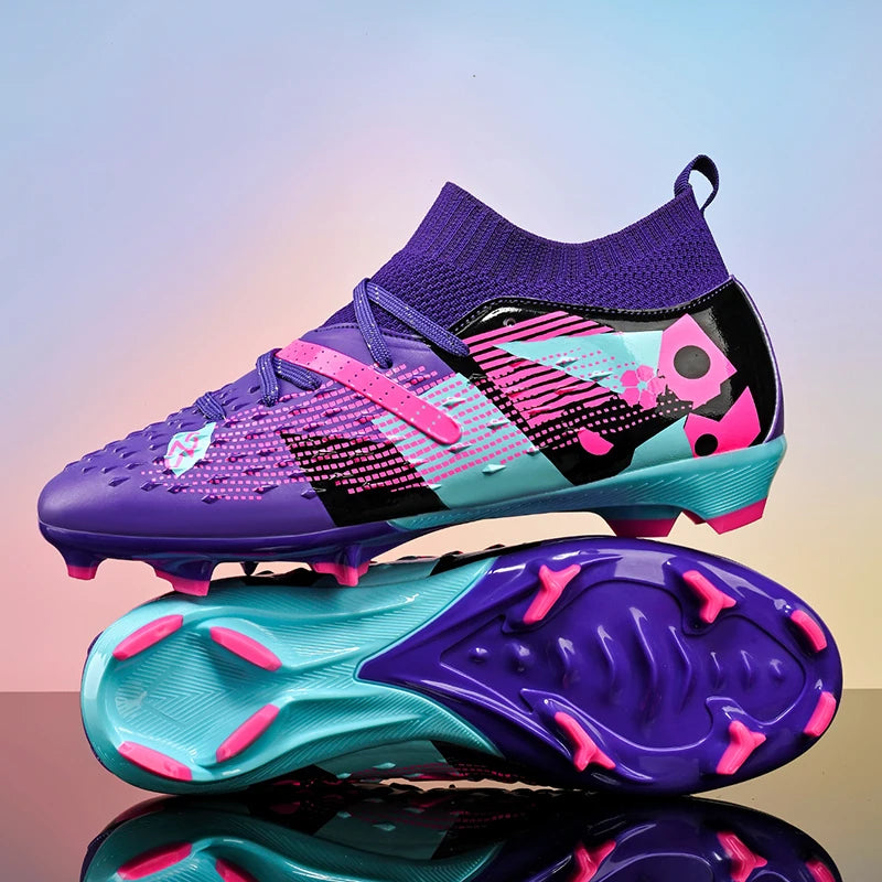 Football Boots Men Professional Soccer Shoes Sneakers Field Long Spikes Outdoor Competition Non-Slip Comfortable Training Shoes