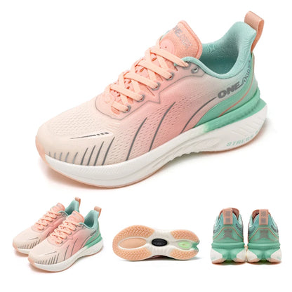 Zapatillas de running ONEMIX White Road para hombre con amortiguación de aire, deportivas de exterior, zapatillas de entrenamiento masculinas de verano para jogging, calzado para mujer