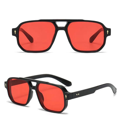 Retro Double Beam Sunnies HD Leopard Print Eyewear Unisex Polarized Sunglasses Waterproof Lightweight Anti-UV Glasses Outdoor