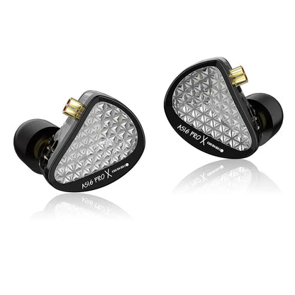 Auricolari in-ear monitor KZ AS16 PRO X HiFi – cuffie cablate con microfono e 8 driver ad armatura bilanciata