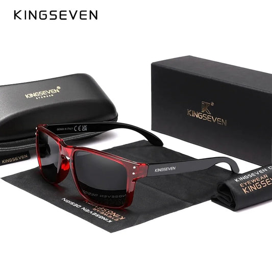KINGSEVEN Rectangle Retro TR90 Polarized Sunglasses Women Men Cycling UV400 Climbing Glasses Anti-glare Outdoor Sports Eyewear