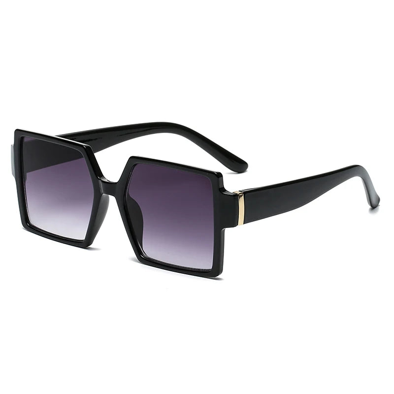 Cycling 1/2pcs Female Square Large Frame Sunglasses Women Retro Brand Big Frame Sun Glasses Black Fashion Gradient Eyeglasses