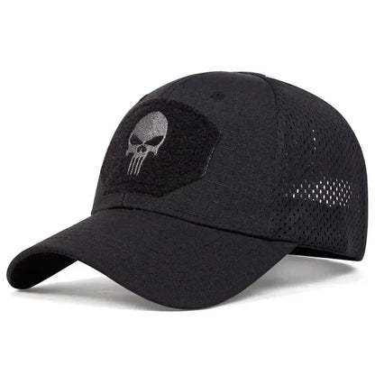 Militärische Trainingsmütze im Camouflage-Karo-Design für Frühling und Sommer, Outdoor-Sport, Sonnenschutz, Netzmütze, lässige Schirmmütze