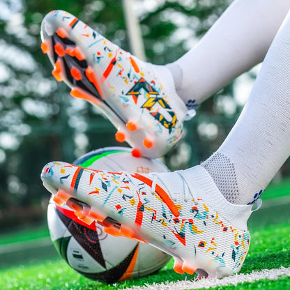Chuteiras de Futebol Profissionais para Homem em Malha Respirável, Chuteiras Antiderrapantes Rápidas, Sapatilhas de Moda para Relva Artificial, Sapatos de Futebol Masculinos