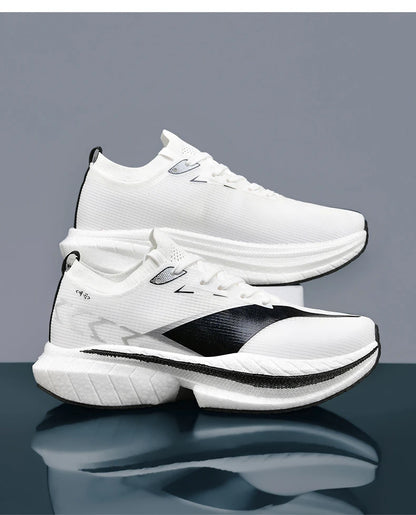 Ténis de corrida Air Cushion para homem, ténis masculinos, ténis de maratona com sola de carbono, ténis de jogging, calçado desportivo para atividades ao ar livre, ténis casuais para homem