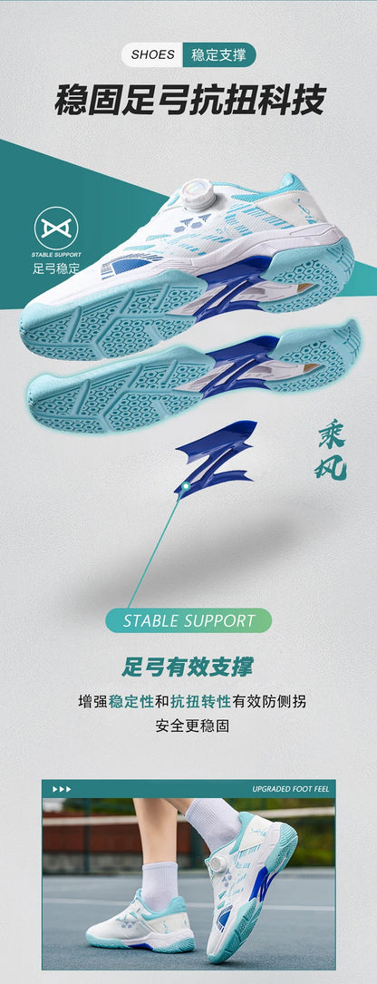 Badminton Shoes Men Training Sports Shoes Indoor and Ooutdoor Anti Slip Wear-resistant Mesh Breathable Table Tennis Tennis Shoes