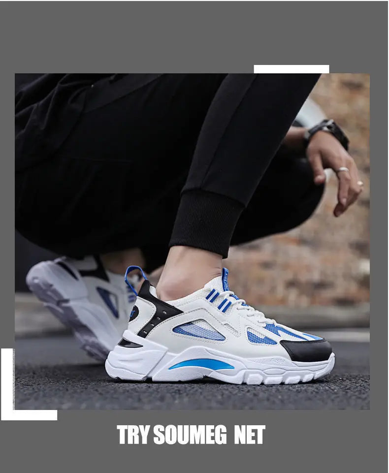 Nuevos zapatos casuales para hombre, para actividades al aire libre; zapatillas deportivas a la moda, ligeras, cómodas y transpirables.
