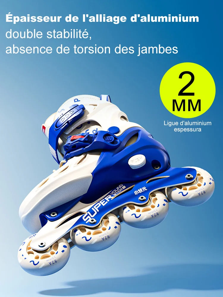 Patins em Linha para Rapaz, Pretos, Tamanho Ajustável, Rosa para Rapariga, Rollerblades Desportivos para Criança, Alta Velocidade, Novos, LED Luminoso, Profissionais