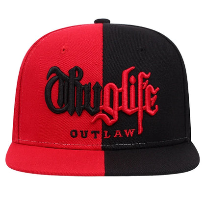 New Children's Thug LIFE Flat Edge Hat Men's Street Hip Hop Hat Women's Outdoor Cycling Fishing Sunshade Adjustable Baseball Hat