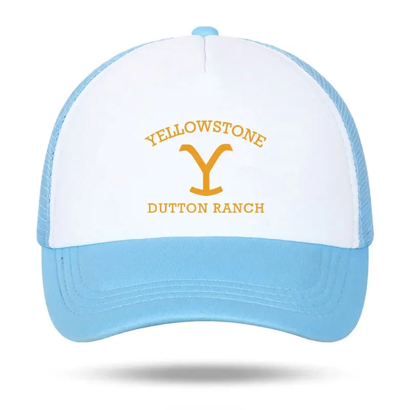 Classic Yellowstone Dutton Ranch Foam Trucker Cap Men Women Adjustable Mesh Dad Hat Adult Daily Sun Sports Visor Caps