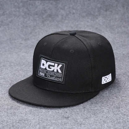 Men's Letter Embroidery Tide All-Match Flat Brim Baseball Cap Ladies Summer Hip-Hop Hat Outdoor Shade Adjustable Peaked Cap
