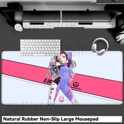 Gaming Accessories Overwatch D.Va Mouse Pad Large Keyboard Mousepad PC Cabinet Deskmat XXL Extended Mats Gamer Mousepad