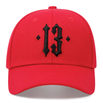 New No.13 Embroidered Baseball Hat Simple Men's Fashion Hip Hop Hat Casual Decorative Hat Women's Outdoor Sports Sunscreen Hat