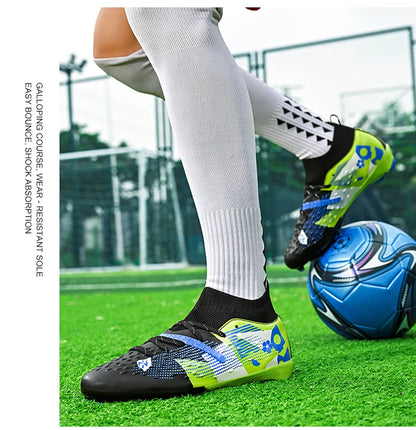 Football Boots Men Professional Soccer Shoes Sneakers Field Long Spikes Outdoor Competition Non-Slip Comfortable Training Shoes