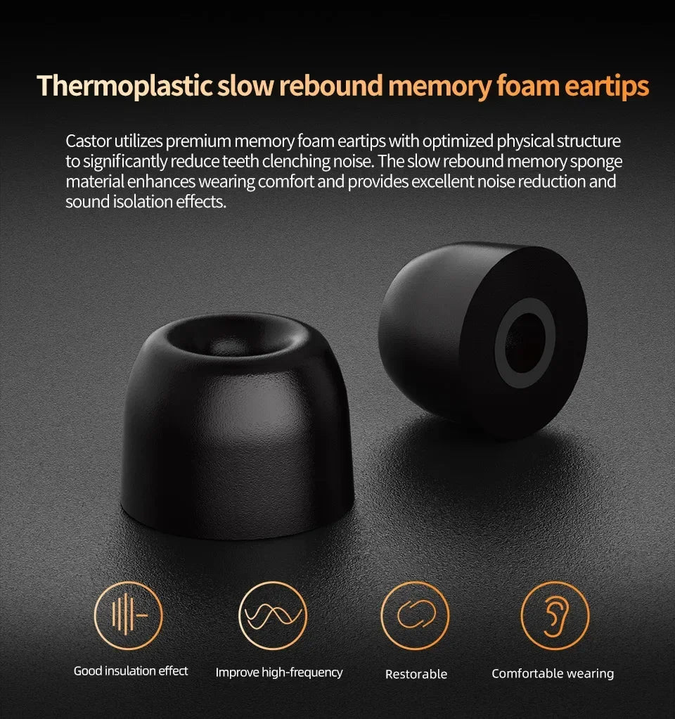KZ Castor Wired Earbuds Improved Bass HiFi Earphone 2 Dynamic High-end Tunable Balanced Armature In-ear Headphone w/ Accessories