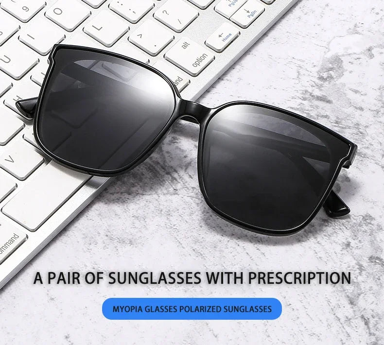 Men Women Fashion Polarized Sunglasses Blue Light Blocking Myopia Glasses Anti-radiation Near Sight Eyewear Diopters 0 To -6.0