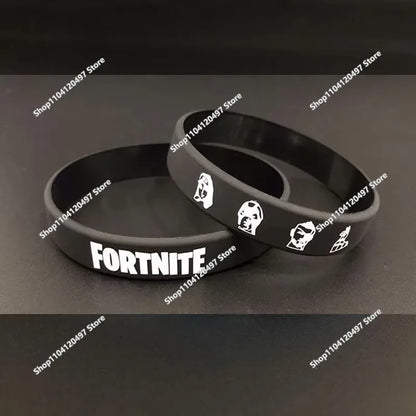 1 Stück rot-schwarzes Blanko-Fitness-Fortnite-Armband, Geschenk für Herren, Damen und Kinder, Gummi-Silikon-Armband für Männer, Großhandel