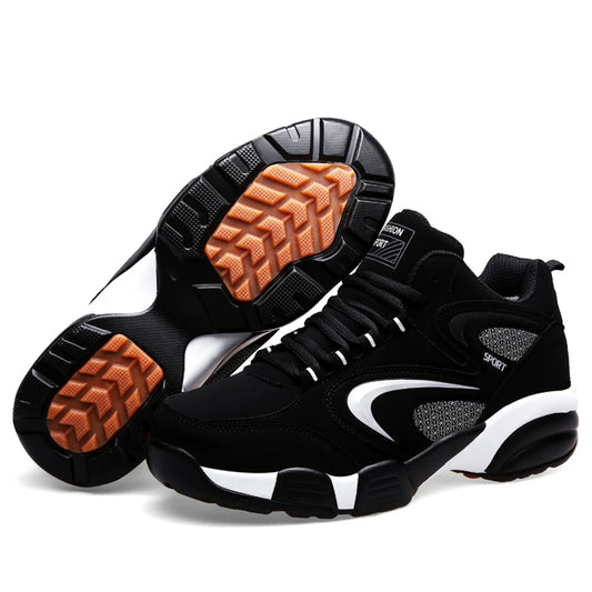 Plus Size Men's Trendy Color Block Sneakers, Comfortable Non-Slip Lace-Up Casual Durable Shoes for Men's Outdoor Activities
