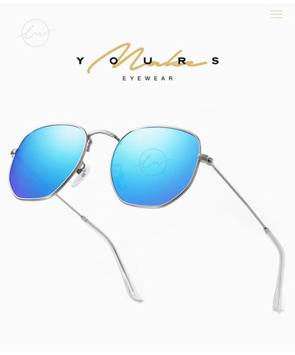 LM New Fashion Women Hexagon Sunglasses Men Retro Polarized Driving Coating Mirror Sun Glasses Goggle UV400 Eyewear gafas de sol