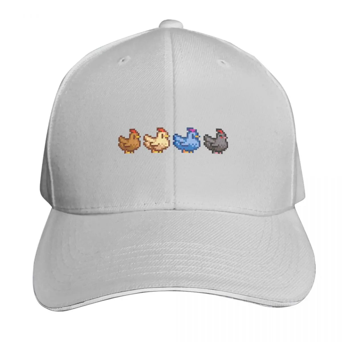4 Chickens Stardew Valley Baseball Cap Fashion Beach Hat men Hood foam party Hat Hats For Men Women's