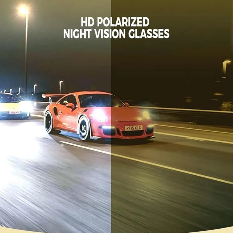 Night Driving Glasses For Men Women Fit Over Sunglasses Anti Glare Polarized HD Night Vision Glasses Windproof Outdoor Cycling