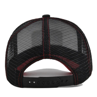 High Quality Fish Bone Cartoon Snapback Baseball Cap Hip Hop Dad Mesh Hat Trucker Hat Outdoor Sports Cycling Travel Sun Hat