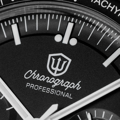 Watchdives WD1863 39mm VK63 Chronograph Watch, OTF Clasp, Sweep Quartz Movement, Sapphire, Luminous, 100m Waterproof