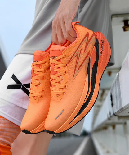 Ténis de Corrida NOVOS com Placa de Carbono para Maratona, Homem e Mulher, Desportivos, Respiráveis, Leves, Confortáveis, Antiderrapantes e Casuais