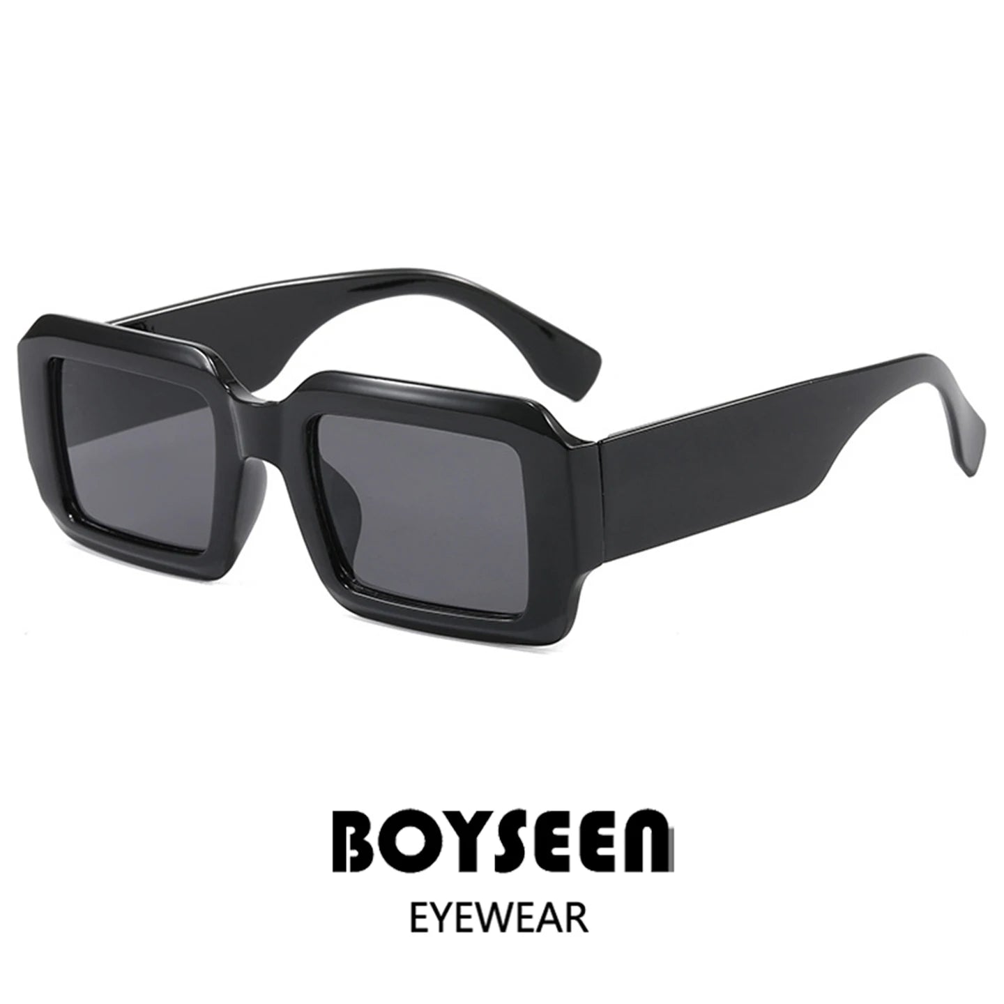 BOYSEEN Thick Frame Rectangle Sunglasses For Man Can Make Prescription Lens 2026 Street Style Orange Sunglasses