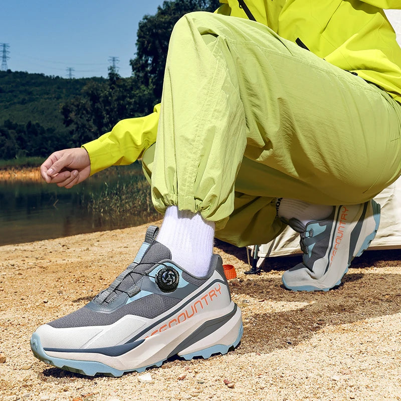 Mens Running Shoes Outdoor Mesh Breathe Mountain Off Road Climbing Shoes Wear Resistant Cosy Fashion Sneakers for Men
