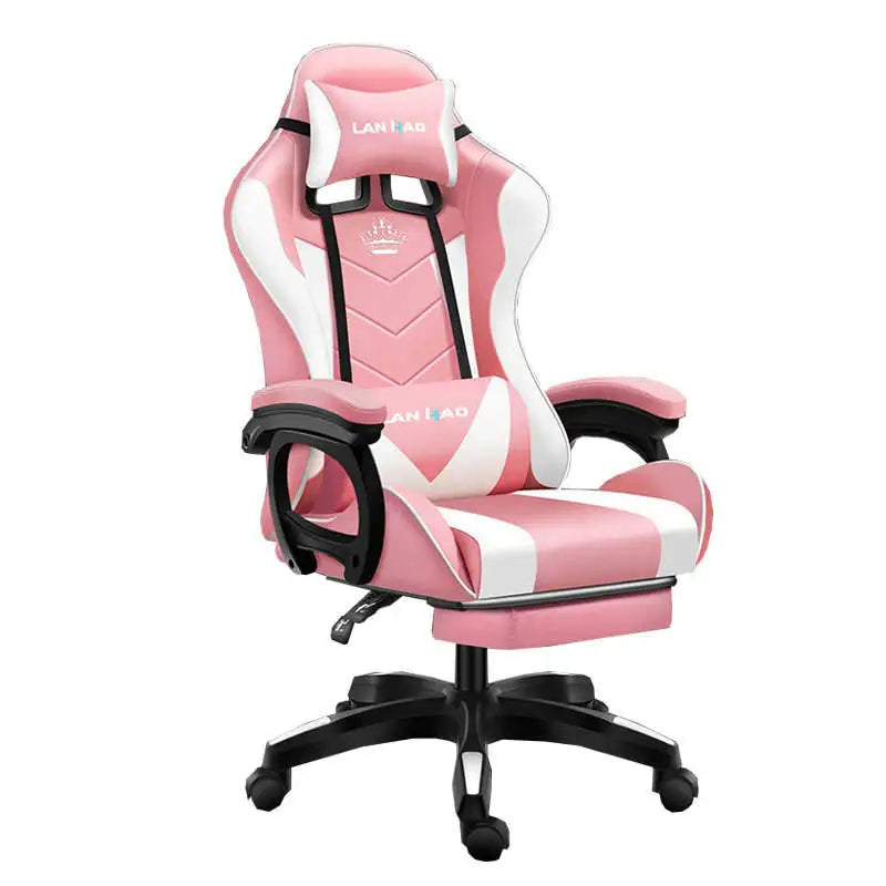 Ergonomic RGB Gaming Chair PU Leather Racing Computer Chair with Adjustable Height, Linkage Armrests, Reclining Office Gamer Chair