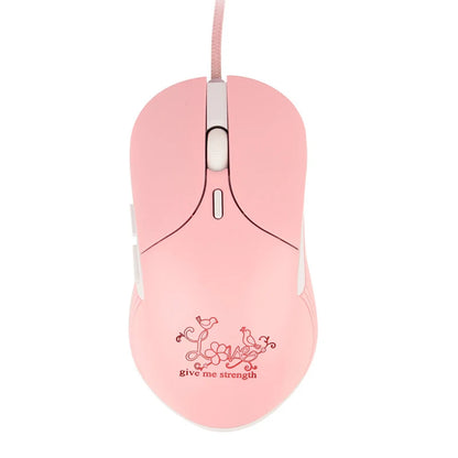 UTHAI DB49 Wired Luminous Pink Mouse 1600 (dpi) Computer Accessories Peripheral Cute Girl Gaming Mouse