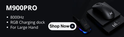 Delux M800mini trådlös gamingmus, 46g lätt, PAW3395/PAW3311, 1KHz polling rate för PC-gamers med små till medelstora händer