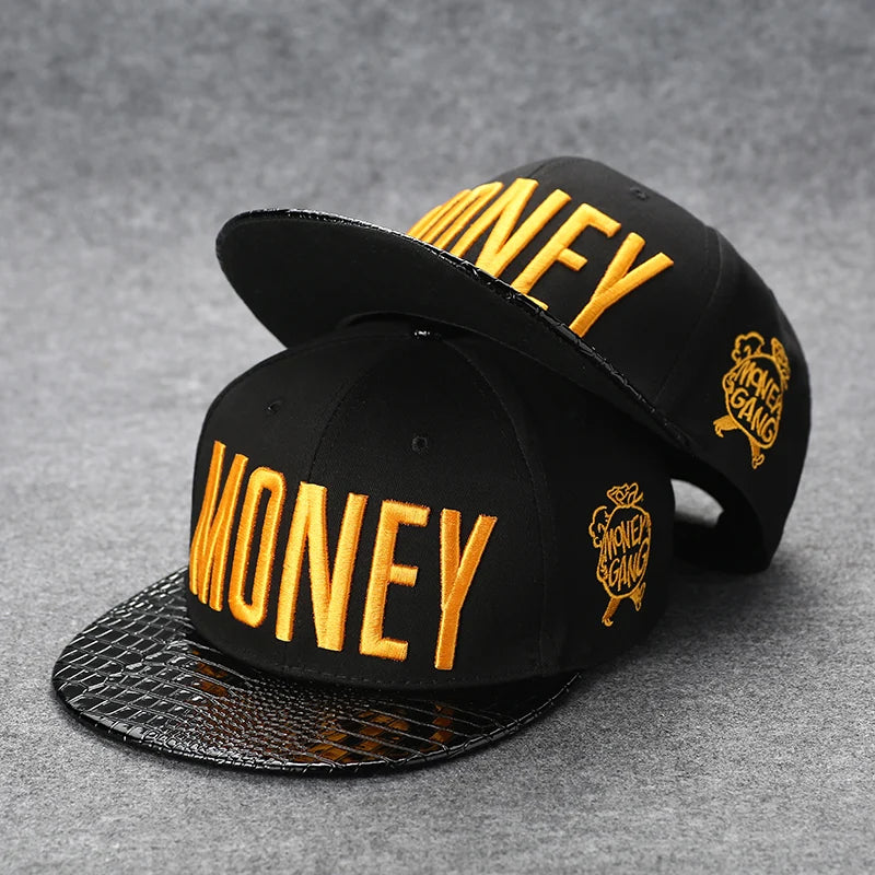Men's Letter Embroidery Tide All-Match Flat Brim Baseball Cap Ladies Summer Hip-Hop Hat Outdoor Shade Adjustable Peaked Cap