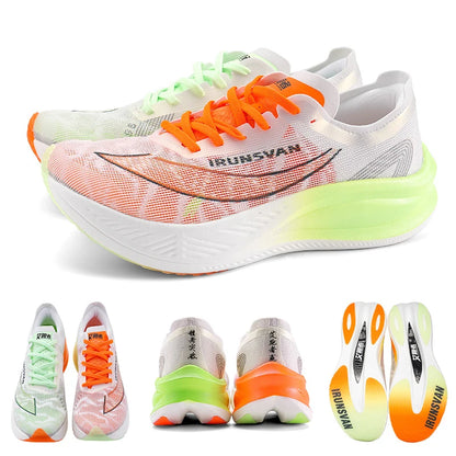 IRUNSVAN Original Carbon Plate Marathon Running Shoes Men Professional Stable Support Shock-Relief Ultra-Light Rebound Sneakers