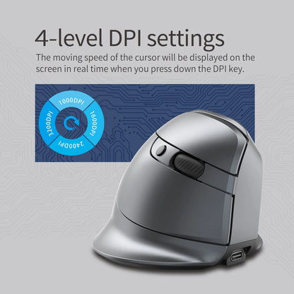 Lefon F33 Bluetooth Ergonomic Trackball Mouse, Rechargeable Wireless Trackball Mouse with Bluetooth & 2.4G, 4800 DPI Ergonomic Rollerball Mouse for PC, Office & Drawing