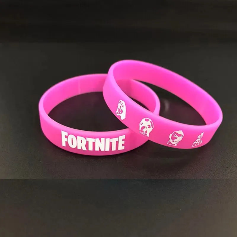 1 Stück rot-schwarzes Blanko-Fitness-Fortnite-Armband, Geschenk für Herren, Damen und Kinder, Gummi-Silikon-Armband für Männer, Großhandel