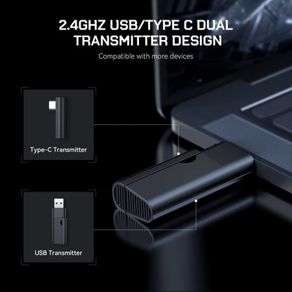 Cuffie gaming wireless tri-mode EKSA G19BT – Bluetooth 5.4, 2.4GHz a bassa latenza, cuffie gaming con microfono per PC, PS5, Xbox