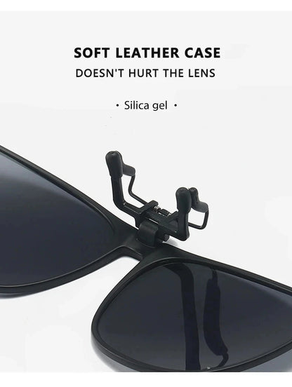 Polarized Rimless Men Clip On Sunglasse Glasses Narrow Clip-on Lenses Women Anti-glare Sunglasses UV400 Goggles New In