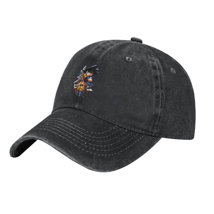 Dragon Ball Kakarot Goku Baseball Caps Vintage Distressed Denim Sun Cap Men Women Outdoor Workouts Unstructured Soft Caps Hat, Produit gaming premium Fraquane
