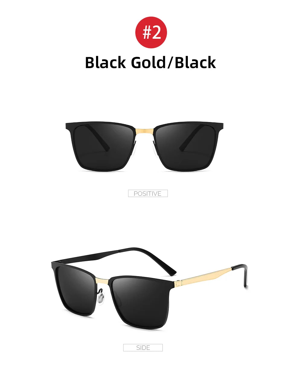 Men’s Retro Rectangular Polarized Sunglasses VIVIBEE, Matte Black UV400 Eyewear, Women Stylish Outdoor Driving Glasses