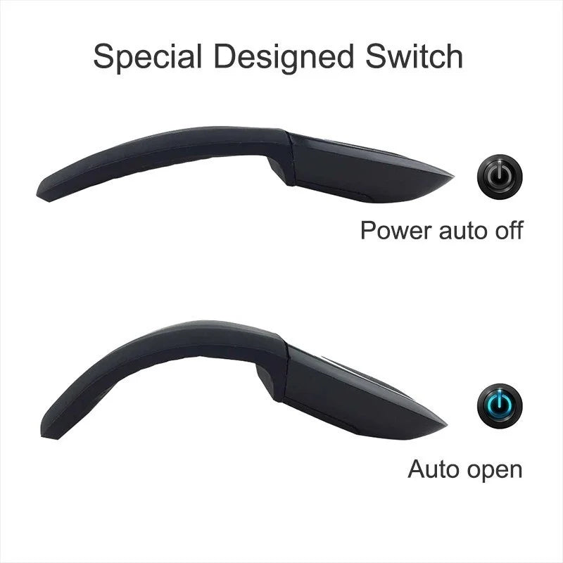 Bluetooth Wireless Arc Touch Mouse For Microsoft PC Laptop 1200DPI Optical Folding Mause Slim Notebook Gaming Computer Mice