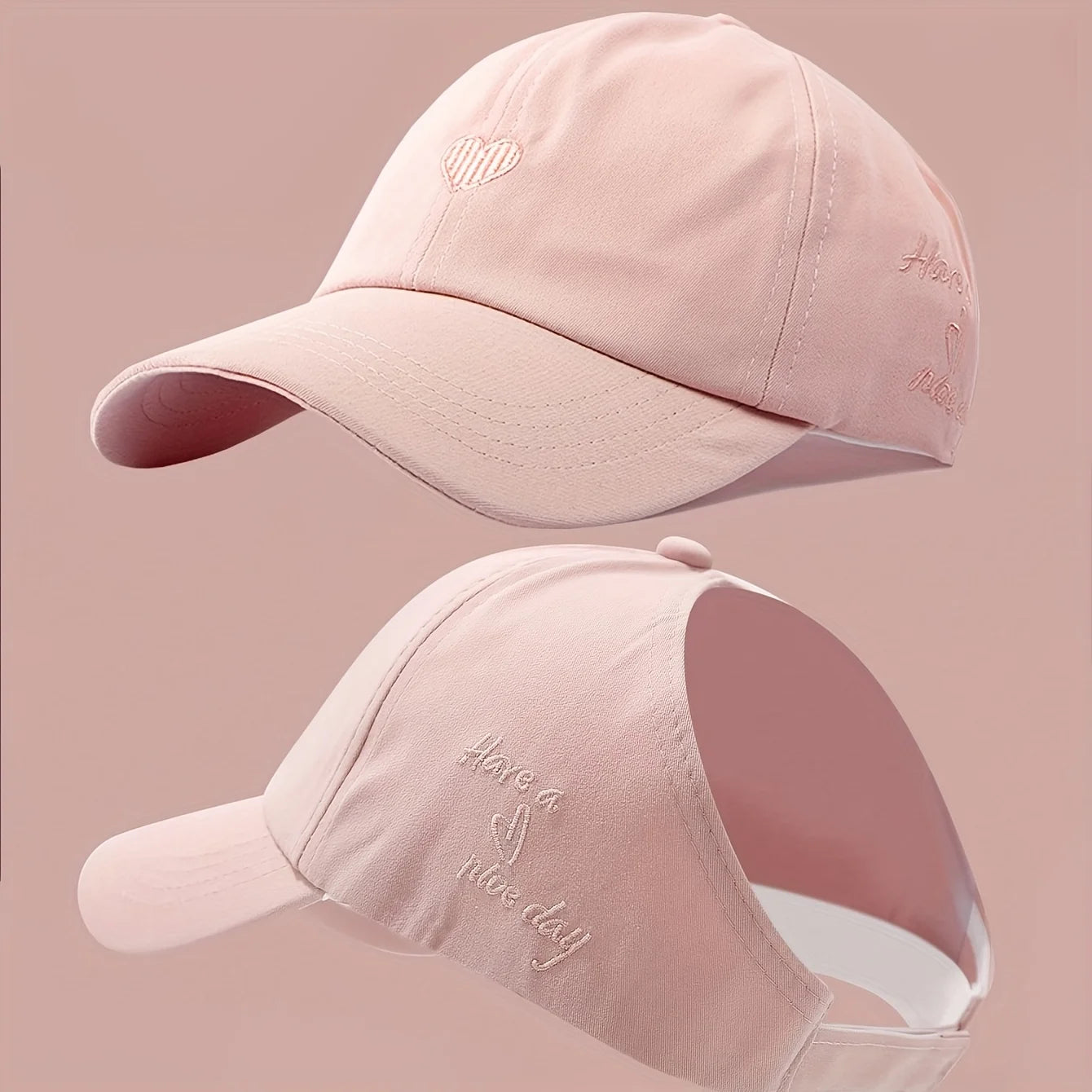 Summer Baseball Cap Breathable Women High Ponytail Outdoor Sport Cap Sunshade Anti-UV Adjustable Travel Beach Empty Top Hat