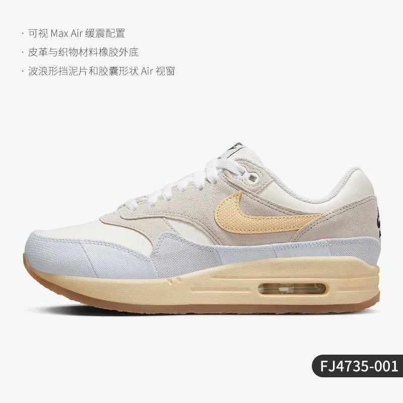 Nike Original Air Max 1 Damen-Sneaker, modische Freizeit- und Sportschuhe FJ4735-001